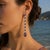 Metal Amethyst Long Drop Earrings, Silver, Gold, Pair For Sale - Image 7 of 7