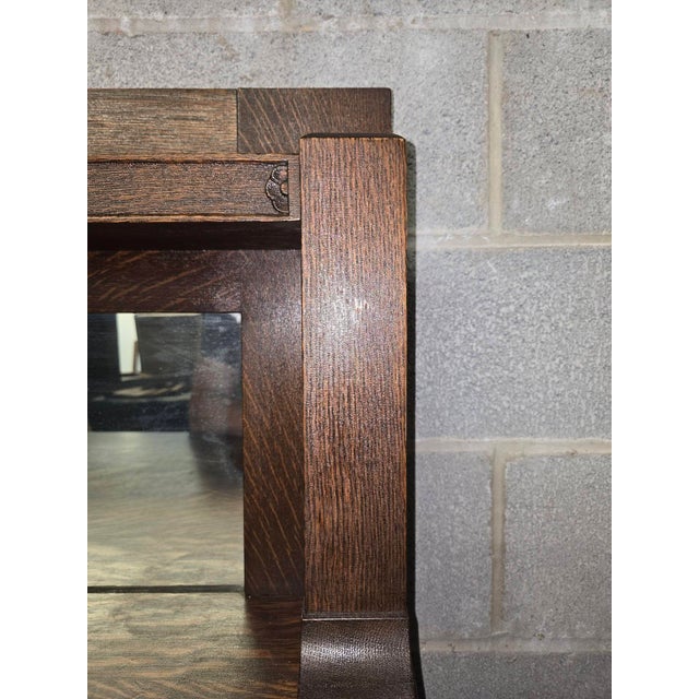 1910s Marked Down (Again)! 1910s Arts & Craft-Style J K Rishel Solid Oak Buffet For Sale - Image 5 of 18