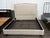 Design Plus Gallery presents a California King Lathem Bed Frame from Restoration Hardware. Upholstered in a neutral...
