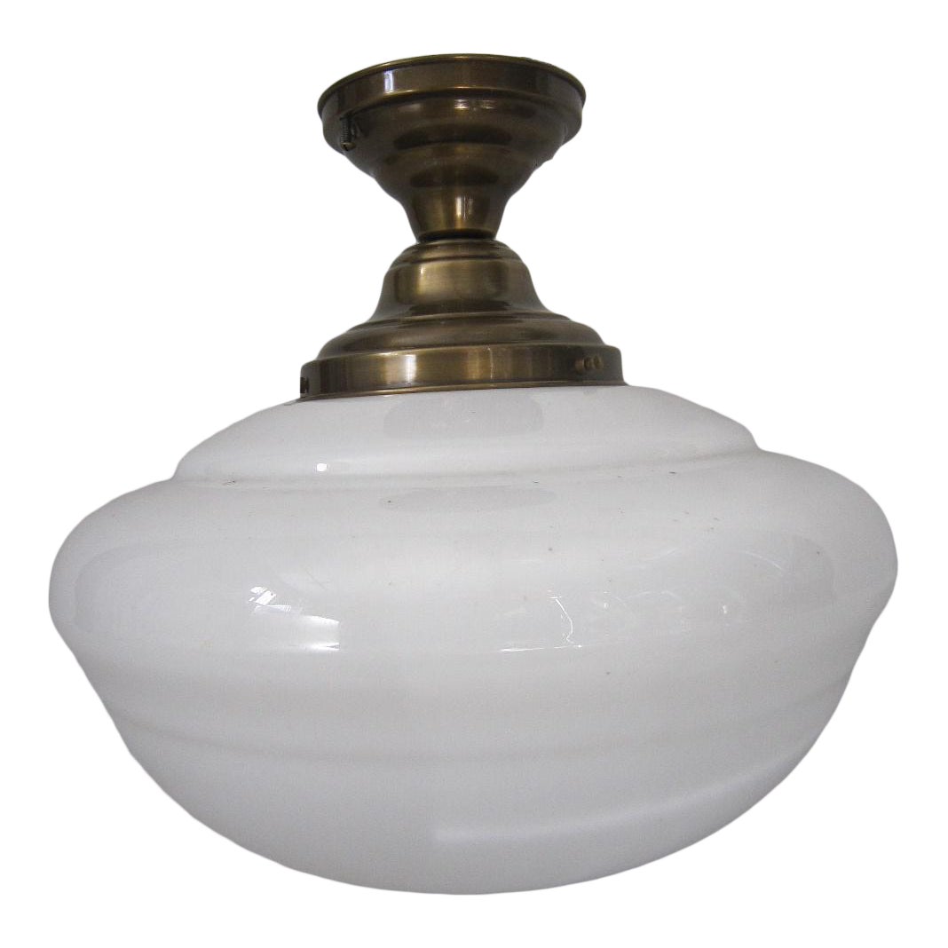 Large Vintage 1940s Schoolhouse Light Fixture Chairish