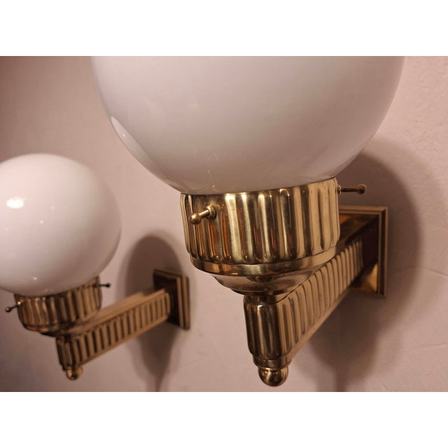 Astoria Brass Wall Lights by Josef Hoffmann, Set of 2 For Sale - Image 5 of 11