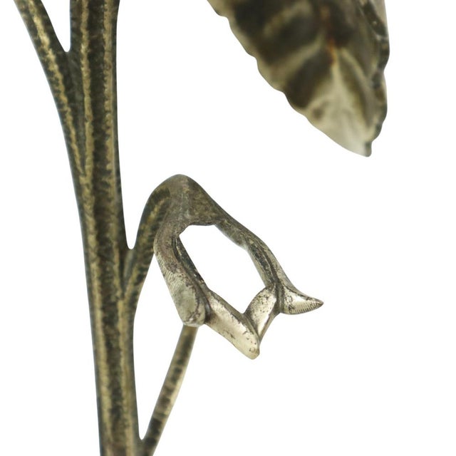 Large Sunflower Ashtray in Silver-Plated Bronze from S. Agudo, 1950s For Sale - Image 11 of 18