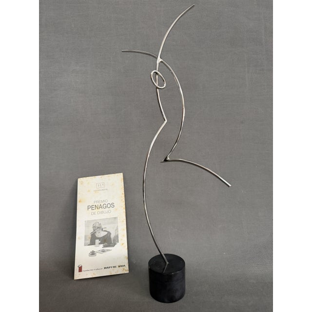 Andreu Alfaro, Penagos Prize Sculpture, 1992, Steel on Marble Base For Sale - Image 6 of 7