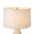 Wood 1960s Nova of California Concord Bone Porcelain 28" Table Lamp, White Walnut For Sale - Image 7 of 13