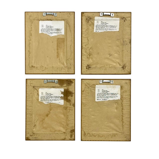 Wood Set of Four Vintage Italian Architectural Prints in Ornate Wood Frames For Sale - Image 7 of 8