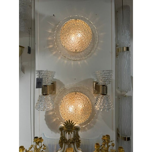 Early 21st Century Murano Gold and Clear Glass Sunburst Sconces For Sale - Image 5 of 5