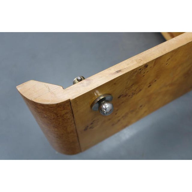 Tan Art Deco Burl Wood Nightstands, Czechoslovakia, 1940s, Set of 2 For Sale - Image 8 of 18