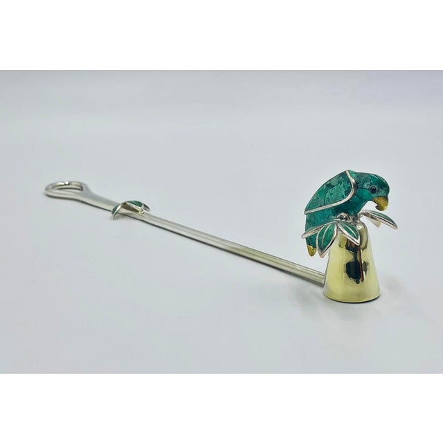A whimsical yet highly refined vintage candle snuffer designed and manufactured in Taxco, Mexico during the 1980s by...