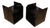 Bedside Tables in Black Acrylic Glass, 1970s, Set of 2 For Sale