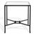 Metal Tauri Metal Square Accent Table in Black with Glass Top For Sale - Image 7 of 7