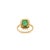 Green 2.28 Ct Octagon Emerald Statement Ring in 14k Gold Halo Diamonds Size 6 For Sale - Image 8 of 12