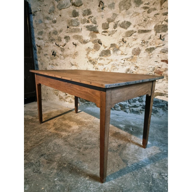 Antique Early 20th Century French Oak Dining Table, 1890s For Sale - Image 10 of 17