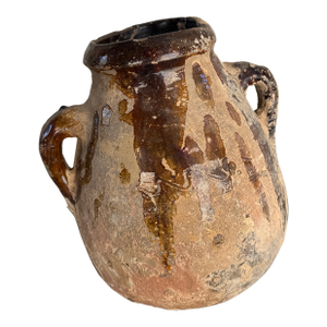 Early 20th Century Brown Moroccan Olive Jar