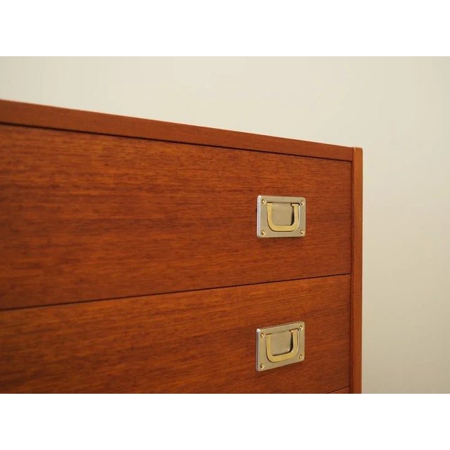Danish Teak Chest of Drawers, 1960s For Sale - Image 9 of 11