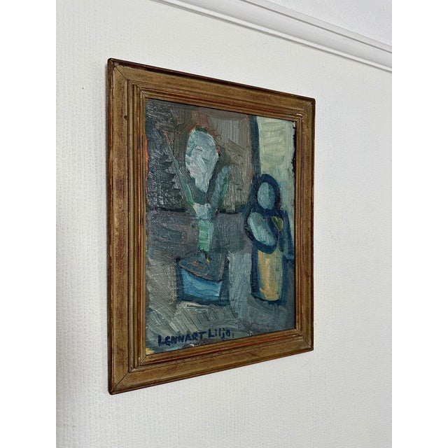 Lennart Liljo, Plant Pot, 1960s, Oil on Panel, Framed For Sale - Image 12 of 16