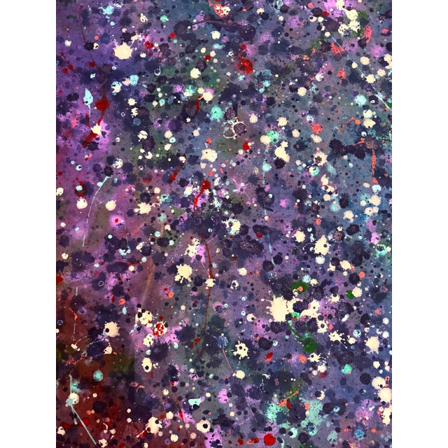 Large Abstract Expressionist Painting "Twilight Rain" by Arlene Carr For Sale In New York - Image 6 of 6