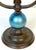 Mid 20th Century Pair Tiffany Studios No. 1312 Patinated Bronze & Blue Favrile Glass Candelabra For Sale - Image 5 of 16