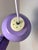 Danish Hanging Lamp in Purple and White For Sale - Image 5 of 11