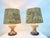 Wood Vintage Table Lamps with Ceramic Base and Cork Shade from Leola, 1970s, Set of 2 For Sale - Image 7 of 11