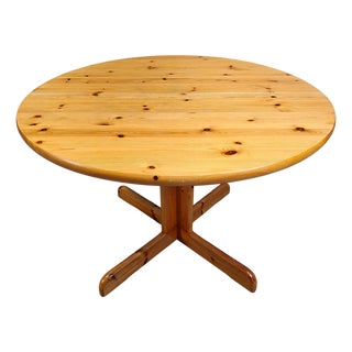 Pine Wood Dining Table in the style of Rainer Daumiller, 1970s For Sale