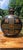 Vintage Hand-Painted Blackware Pottery Bottle Vase With Floral Folk Art Motif For Sale - Image 6 of 18