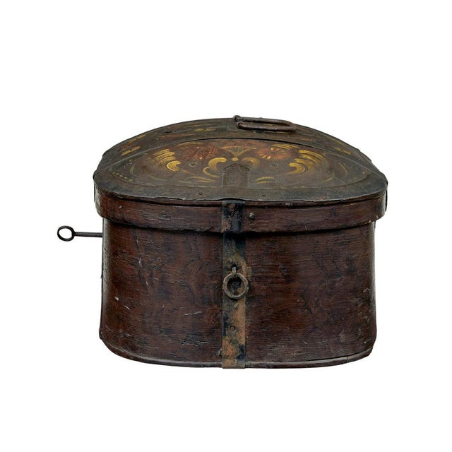 Swedish Hand-Painted Box, 1840s For Sale - Image 4 of 8