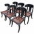 Modern Klismos Ebony Dining Chairs - Set of 6 For Sale In San Diego - Image 6 of 7