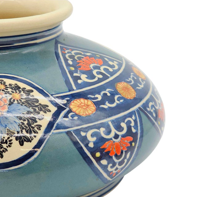 Kinkozan Satsuma Japonisme Art Deco Earthenware Vase 1921-1927 For Sale In San Francisco - Image 6 of 10