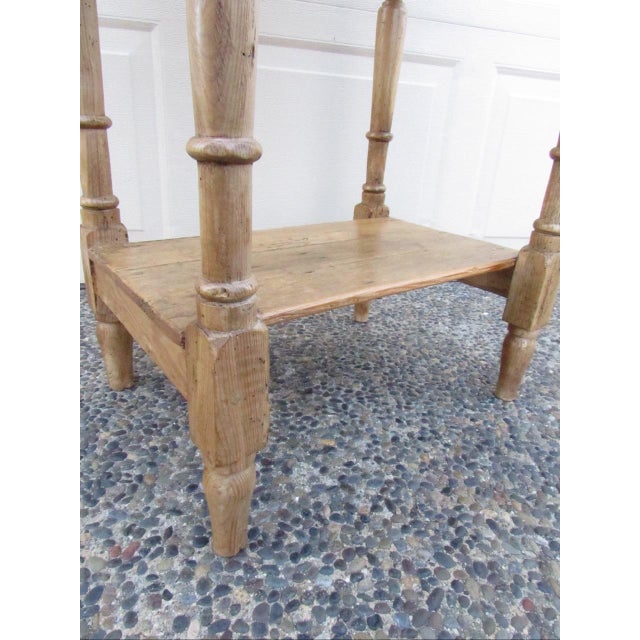 Antique English Rustic Pine Table or Wash Stand For Sale - Image 11 of 17