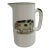 Vintage White Jug / Pitcher With a Pig on Both Sides With Green Trim From England For Sale
