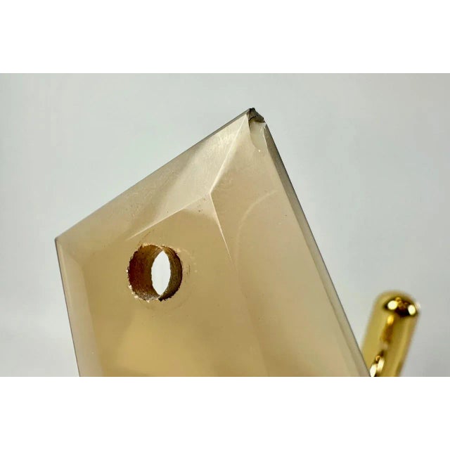 Gold Plated Smoked Glass Wall Lamps Model 1720 1 from Sego Armatur AS, Sweden, 1970s, Set of 2 For Sale - Image 15 of 16