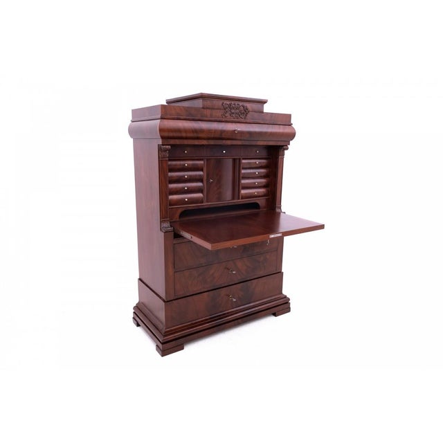 Antique secretaire from the late 19th century, Northern Europe. The piece is in very good condition, having undergone...