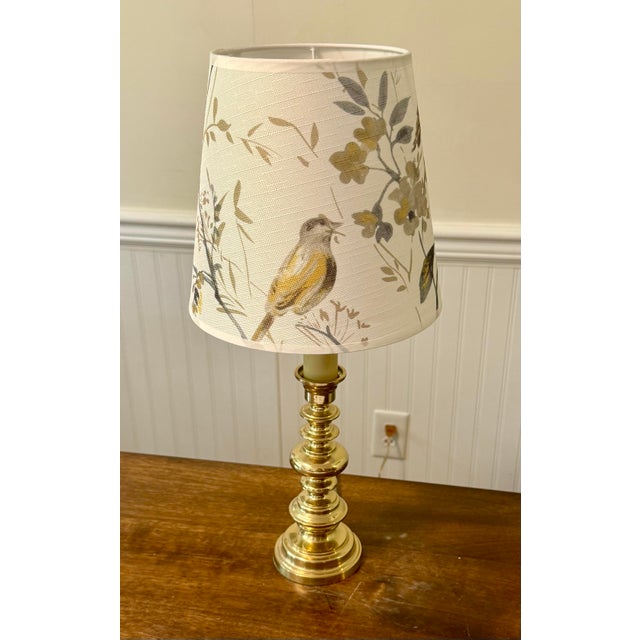 Metal Michael Berman Brass Candle Stick Lamp For Sale - Image 7 of 12