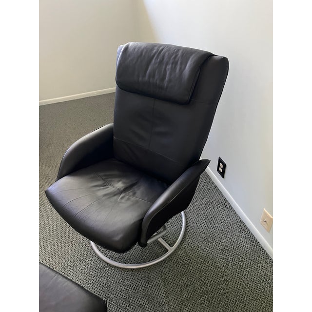 Manufacturer: IKEA (Designed in 1999) Chair Dimensions: Width: 28", Depth: 26", Height: 37.25" (Seat height: 17") Ottoman...