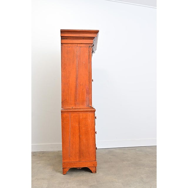 Brown Swedish 18th Century Painted Linen Press For Sale - Image 8 of 16