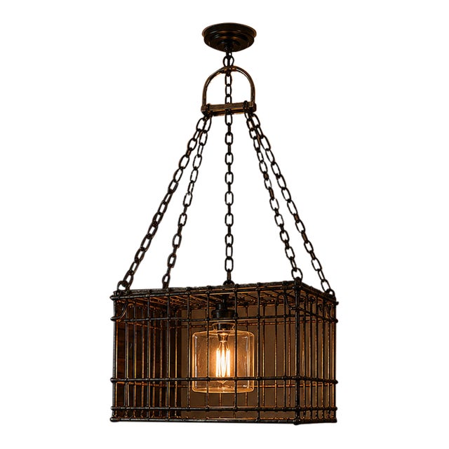 1960s Milk Crate Light Fixture - Rectangular For Sale