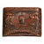Unique Soldier Braided Trim Hand Tooled Antique Leather Cigarette Case Tobacciana For Sale
