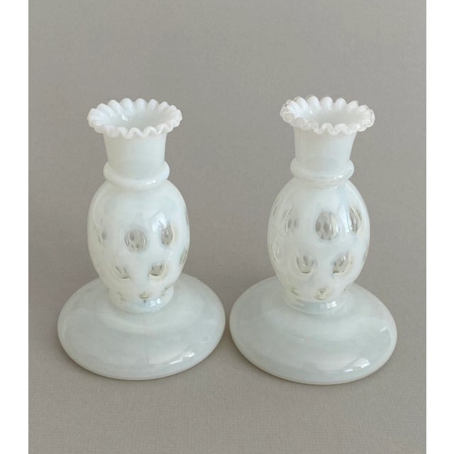 French Opaline Candleholders - Pair For Sale In Los Angeles - Image 6 of 6