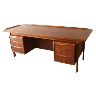 Teak Danish Modern Arne Vodder Desk For Sale