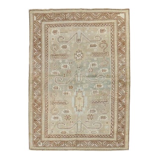 Early 20th Century Light Green Perpedil Rug - 3'3" x 4'2" For Sale