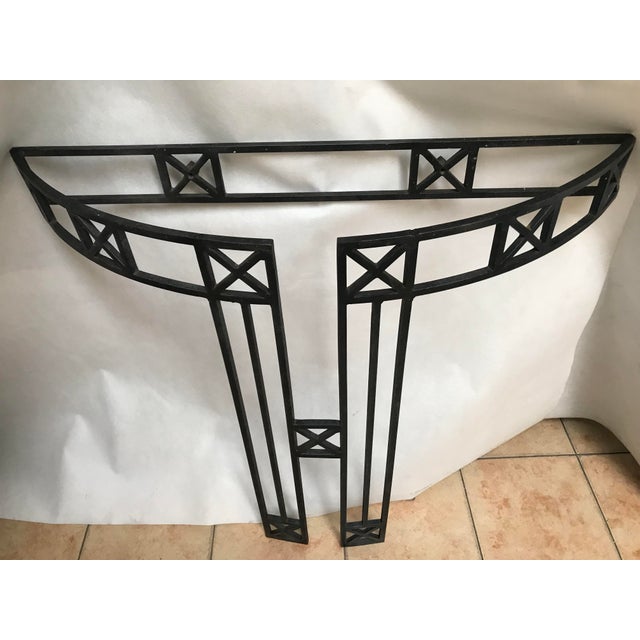 Glass and Metal Iron Console Side Table For Sale - Image 18 of 18