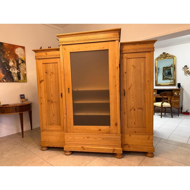 Gründerzeit 3-Piece Wardrobe in Softwood For Sale - Image 6 of 18