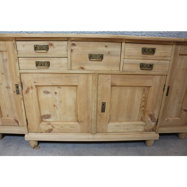 Rustic Wooden Sideboard For Sale - Image 4 of 12