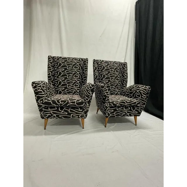 1950s Set of Vintage Armchairs by Giò Ponti, 1950s For Sale - Image 5 of 10