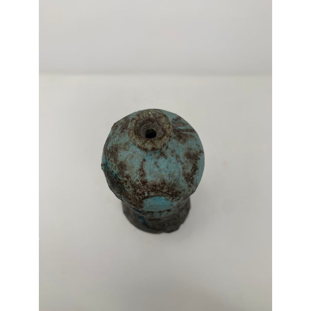 Ceramic Late 20th Century Textured Organic Vase For Sale - Image 7 of 10