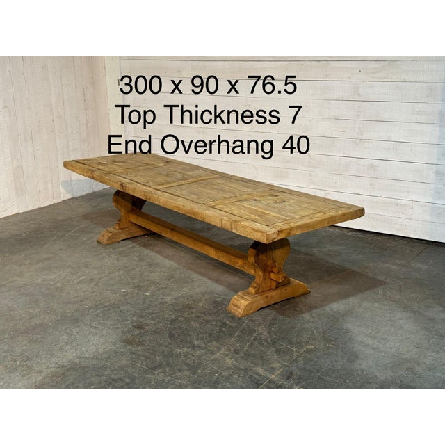 Wood French Oak Farmhouse Dining Table, 1929 For Sale - Image 7 of 18
