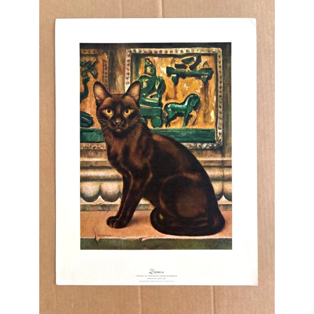 Up for sale is this lovely vintage cat print by Girard Goodenow, published in 1965. This print, one of several of his...