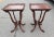 Brown Pair of George III Style Carved Galleried Mahogany Quadpod Paw Feet Side Tables For Sale - Image 8 of 8