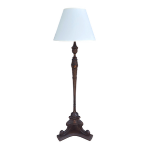 Antique Carved Mahogany Floor Lamp