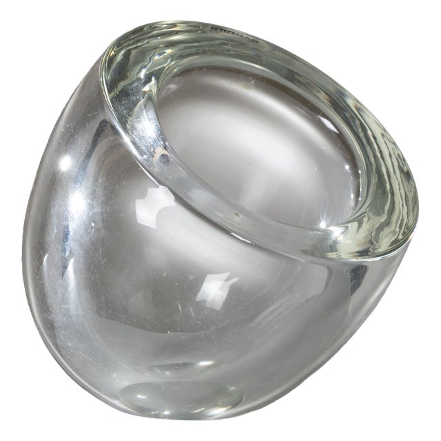 Sculptural Clear Glass Vase by Alfredo Barbini, Italy, 1960 For Sale